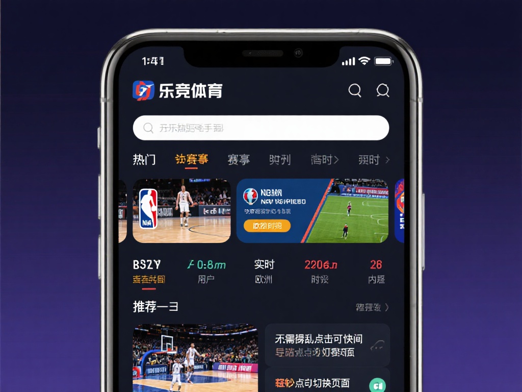 打开乐竞体育手机版，映入眼帘的是一个简洁而直观的界