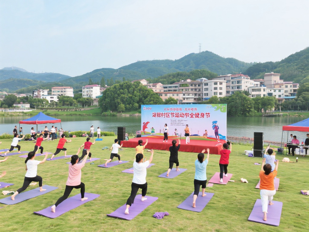 此外，湖镇还定期举办全民健身节，涵盖趣味运动会、瑜